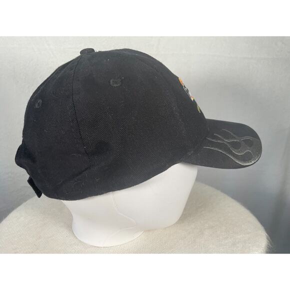 Vintage PAC Racing Springs Black Adjustable Hat Flame Embroidered Logo Cap - Picture 5 of 7